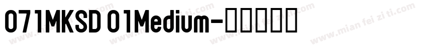 071MKSD 01Medium字体转换
